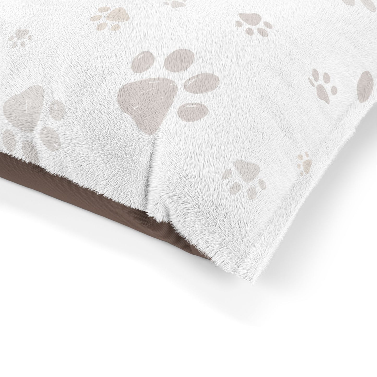 Paw Print Pet Bed — Cozy Plush Dog Bed with Sleeping Pup Design