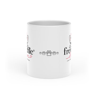 Frenchie Love Paw Print Mug – Cute Heart & Paw Coffee Cup for Dog Lovers