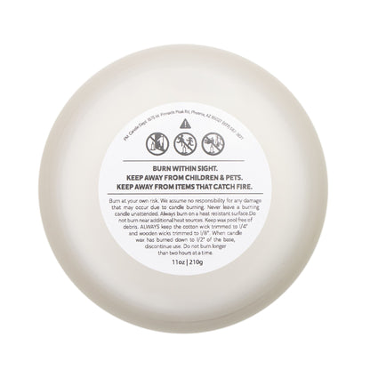 Frenchie Love Frosted Glass Candle — 11oz Soy Scented Candle with Wooden Lid